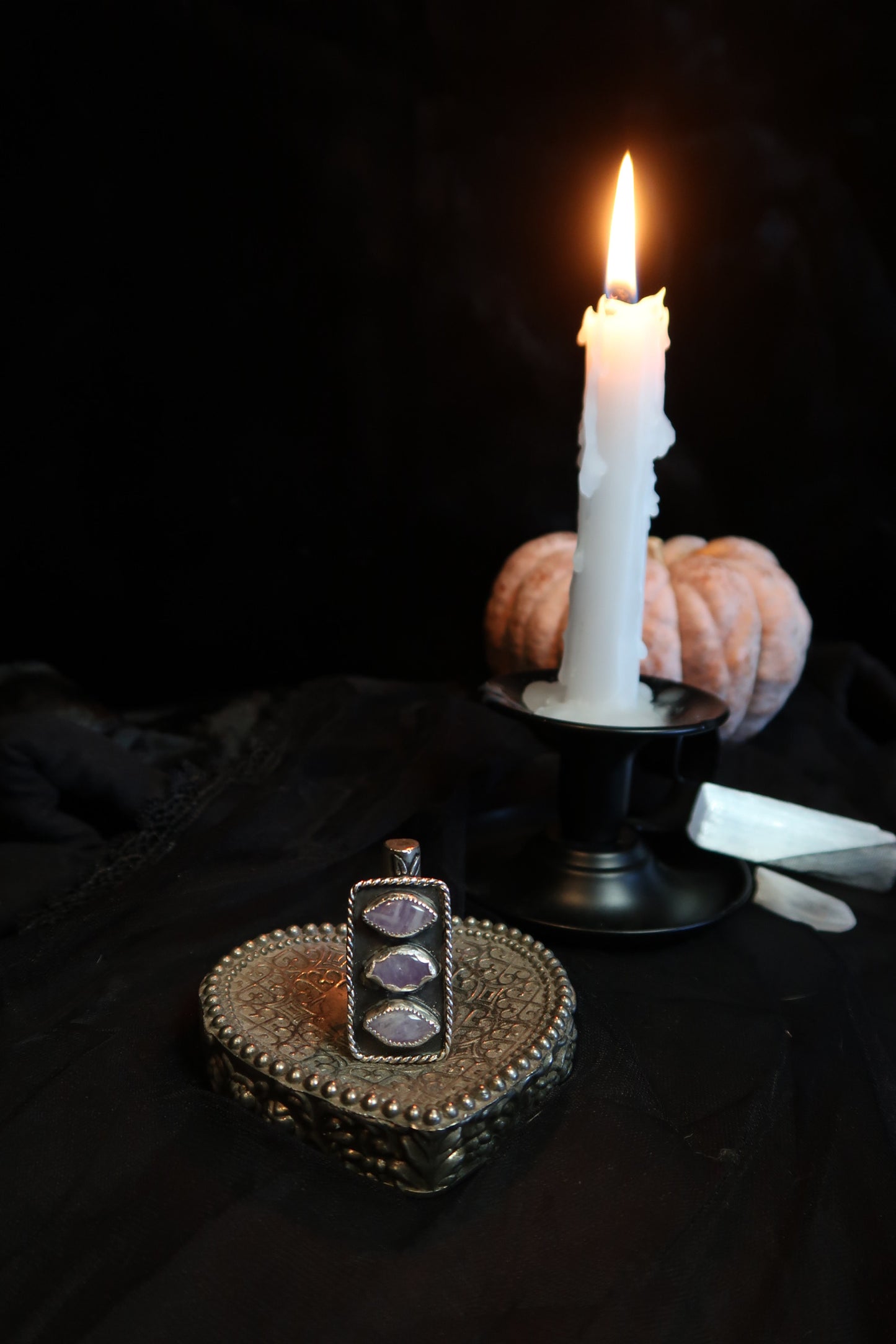 Purple Shadow Box Ring -Size 7
