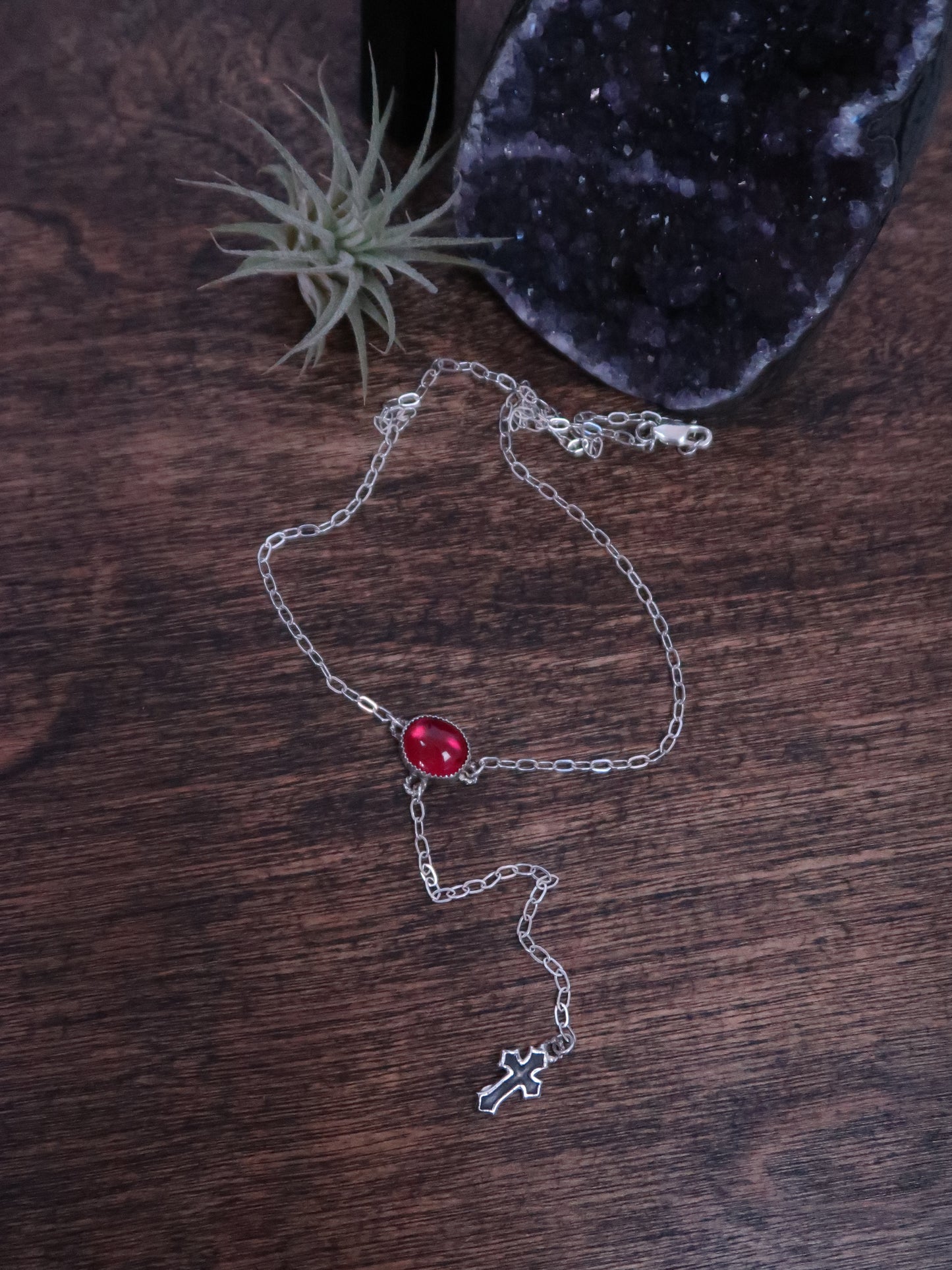 Red Corundum Cross My Heart