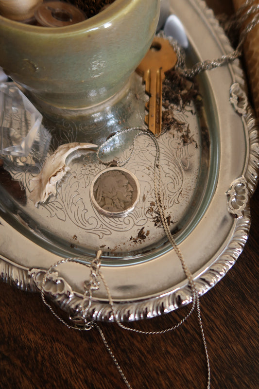 Vintage 1930’s Buffalo Coin Necklace