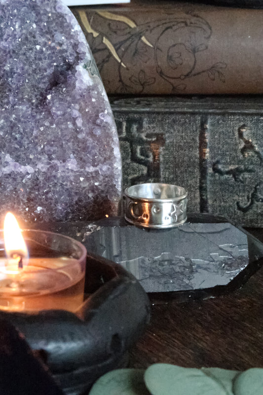 Moon and Star Ring -Size 7.5