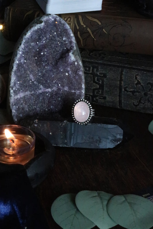 Rose Quartz Ring -Size 7
