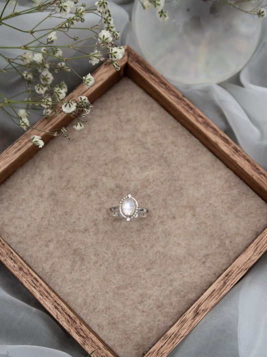 Oval Moonstone Ring -Size 10.5