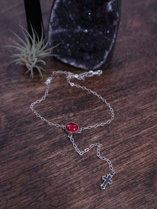 Red Corundum Cross My Heart